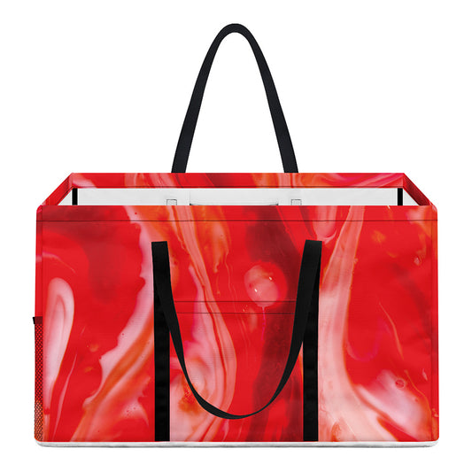 Red Acid Melt Print Utility Tote Bag