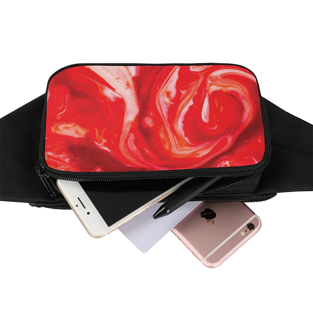 Red Acid Melt Print Waist Bag