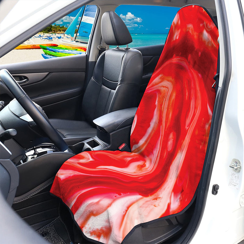 Red Acid Melt Print Waterproof Car Seat Cover