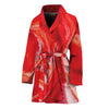 Red Acid Melt Print Women's Bathrobe