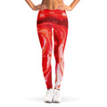 Red Acid Melt Print Women's Leggings