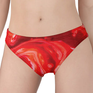 Red Acid Melt Print Women's Panties