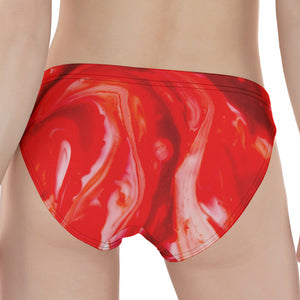 Red Acid Melt Print Women's Panties