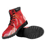 Red Acid Melt Print Work Boots