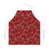 Red Adinkra Tribe Symbols Print Adjustable Apron