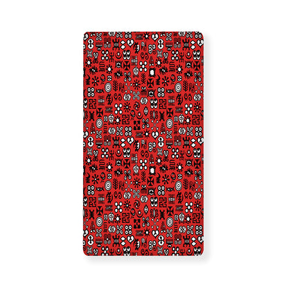 Red Adinkra Tribe Symbols Print Baby Crib Sheet