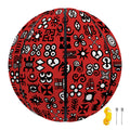 Red Adinkra Tribe Symbols Print Basketball