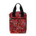 Red Adinkra Tribe Symbols Print Bible Tote Bag