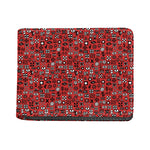 Red Adinkra Tribe Symbols Print Bifold Wallet