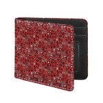 Red Adinkra Tribe Symbols Print Bifold Wallet