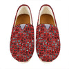 Red Adinkra Tribe Symbols Print Casual Shoes