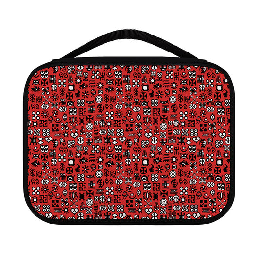Red Adinkra Tribe Symbols Print Classic Bible Case
