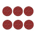 Red Adinkra Tribe Symbols Print Coaster Set