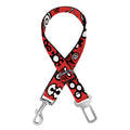 Red Adinkra Tribe Symbols Print Dog Seat Belt