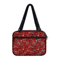 Red Adinkra Tribe Symbols Print Double Strap Bible Bag