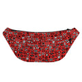 Red Adinkra Tribe Symbols Print Fanny Pack