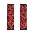 Red Adinkra Tribe Symbols Print Handle Covers