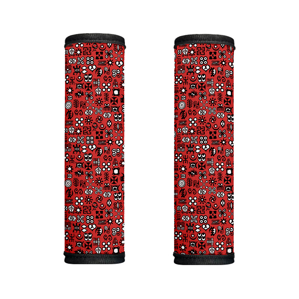 Red Adinkra Tribe Symbols Print Handle Covers