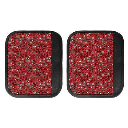 Red Adinkra Tribe Symbols Print Handle Covers