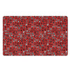 Red Adinkra Tribe Symbols Print Polyester Doormat