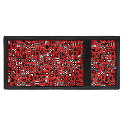 Red Adinkra Tribe Symbols Print Trifold Wallet