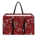 Red Adinkra Tribe Symbols Print Utility Tote Bag