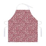 Red African Adinkra Tribe Symbols Adjustable Apron