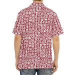 Red African Adinkra Tribe Symbols Aloha Shirt