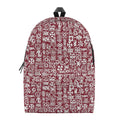 Red African Adinkra Tribe Symbols School Backpack