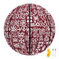 Red African Adinkra Tribe Symbols Basketball