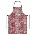 Red African Adinkra Tribe Symbols Bib Apron With Pocket