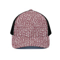 Red African Adinkra Tribe Symbols Black Mesh Trucker Hat