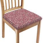 Red African Adinkra Tribe Symbols Chair Cushion Cover