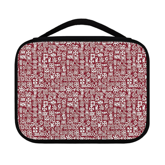 Red African Adinkra Tribe Symbols Classic Bible Case