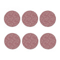 Red African Adinkra Tribe Symbols Coaster Set