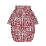 Red African Adinkra Tribe Symbols Dog Zip Up Hoodie