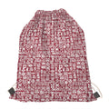Red African Adinkra Tribe Symbols Drawstring Bag
