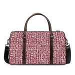 Red African Adinkra Tribe Symbols Duffle Bag