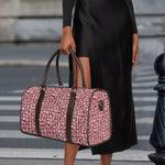 Red African Adinkra Tribe Symbols Duffle Bag