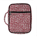 Red African Adinkra Tribe Symbols Front Pocket Bible Bag
