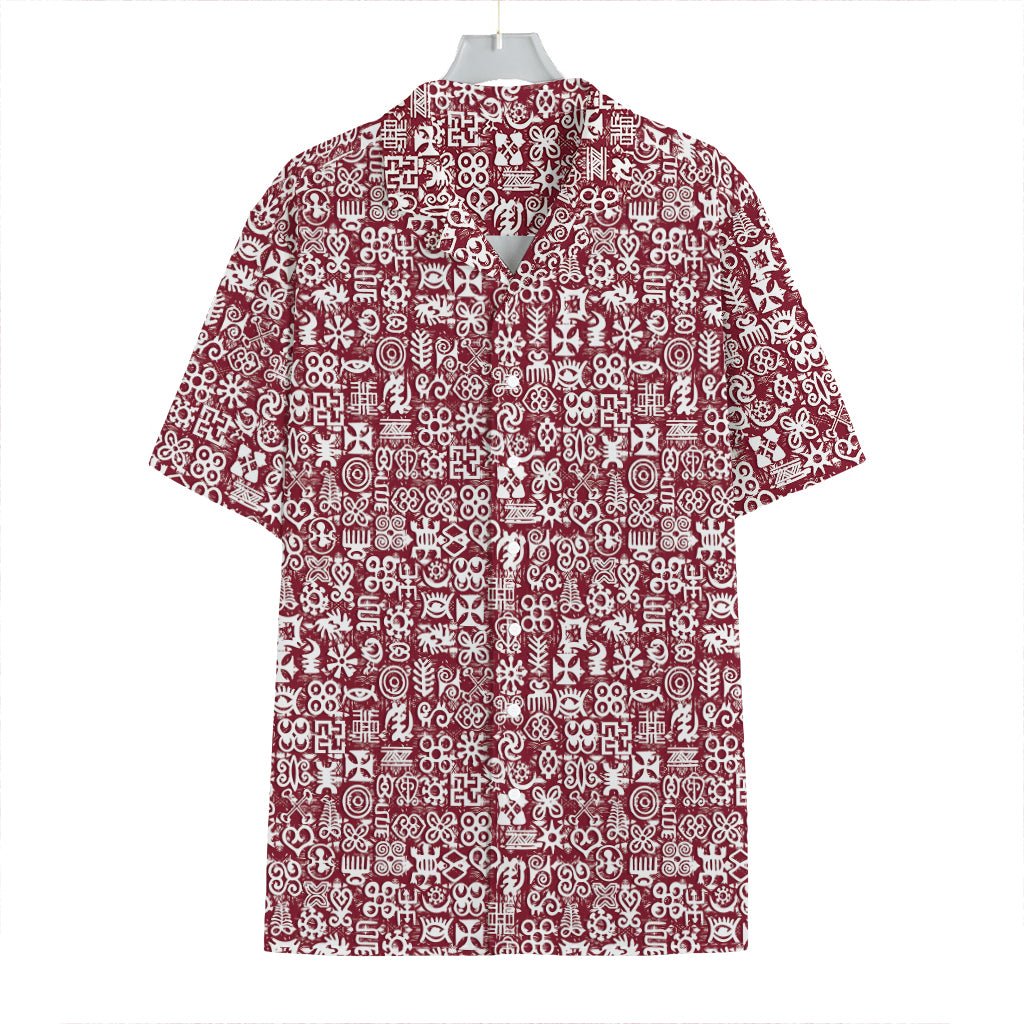 Red African Adinkra Tribe Symbols Hawaiian Shirt