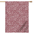 Red African Adinkra Tribe Symbols House Flag
