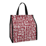 Red African Adinkra Tribe Symbols Insulated Lunch Tote