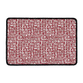 Red African Adinkra Tribe Symbols Kitchen Mat
