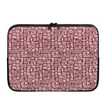 Red African Adinkra Tribe Symbols Laptop Sleeve