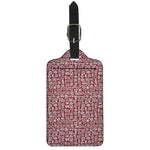 Red African Adinkra Tribe Symbols Luggage Tag