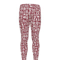 Red African Adinkra Tribe Symbols Men's Leggings