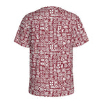 Red African Adinkra Tribe Symbols Men's Sports T-Shirt