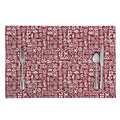 Red African Adinkra Tribe Symbols Placemat
