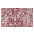 Red African Adinkra Tribe Symbols Polyester Doormat